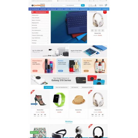 Opencart 3.x Çeşit Market Tema Full Paket