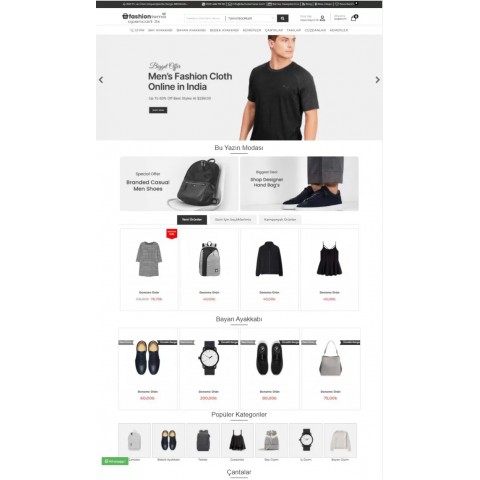 Opencart 3x Fashion v2 Tema Full Paket